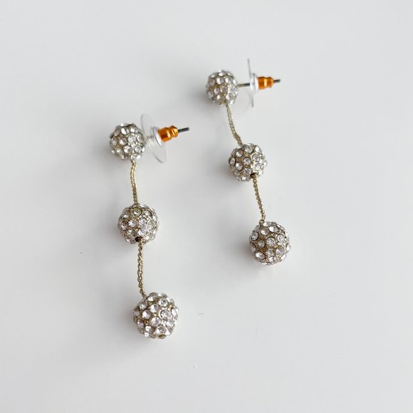J. Crew Factory Pavé Tiered Earrings (Crystal) - Picture 1 of 4